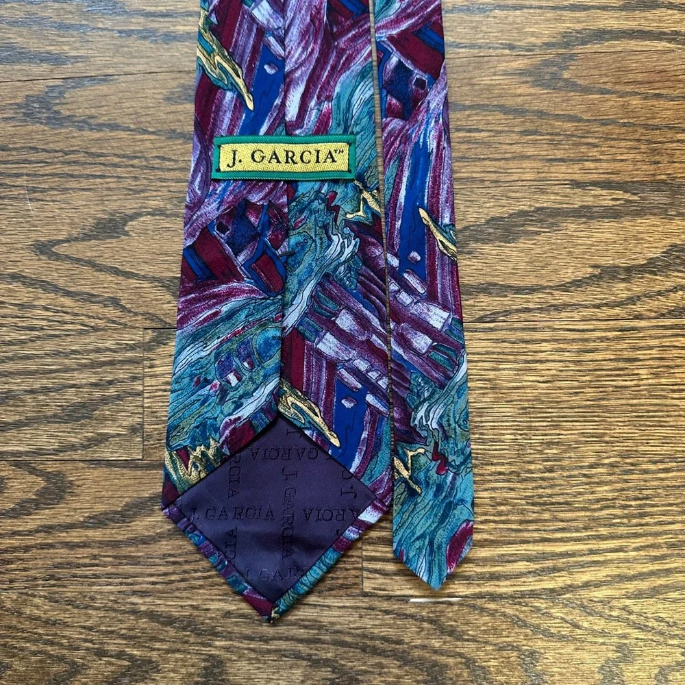 Deadstock Jerry Garcia Banyan Trees Silk Tie Mens OS Psychedelic Grateful Dead